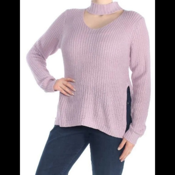 Planet Gold Sweaters - Planet Gold Juniors Cutout Turtleneck Sweater L